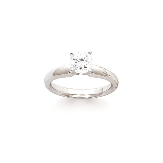 14k White Gold 1/4ct. Heavy-Weight 4-Prong Solitaire Mounting