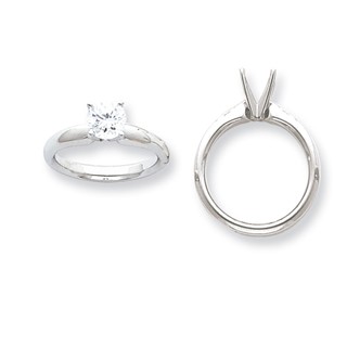 Platinum 3/4ct. Heavy-Weight Comfort-Fit 4-Prong Solitaire Mounting