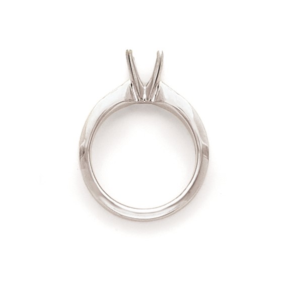 14k White Gold 2ct. Extra Heavy-Weight 4-Prong Solitaire Mounting