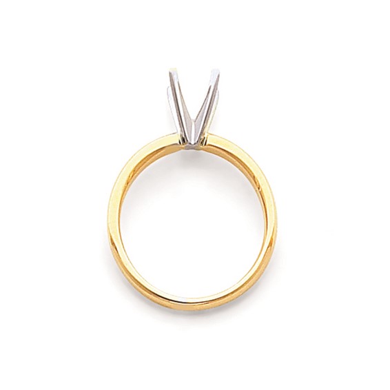 14k Two-Tone 5/8ct. Lightweight Low-Shoulder 4-Prong Mounting