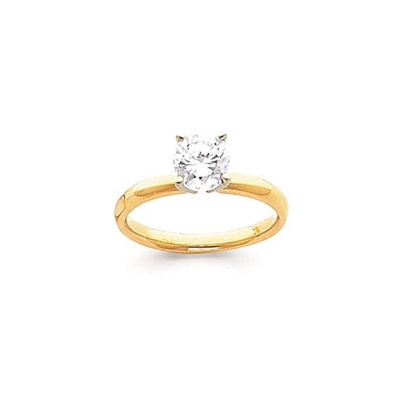 14k Two-Tone 5/8ct. Lightweight Low-Shoulder 4-Prong Mounting