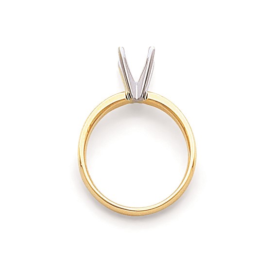 14kTwo-Tone 1.25ct.Medium-Weight Low-Shoulder 4-Prong Mounting