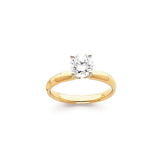 14kTwo-Tone 1.25ct.Medium-Weight Low-Shoulder 4-Prong Mounting