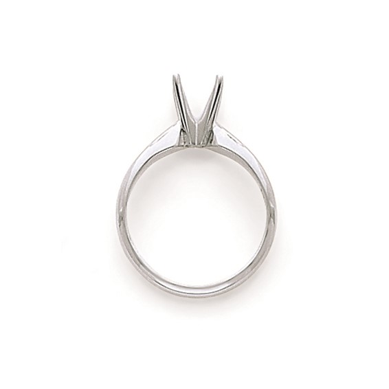 14k White Gold 2ct. Heavy-Weight Half-Round 4-Prong Mounting
