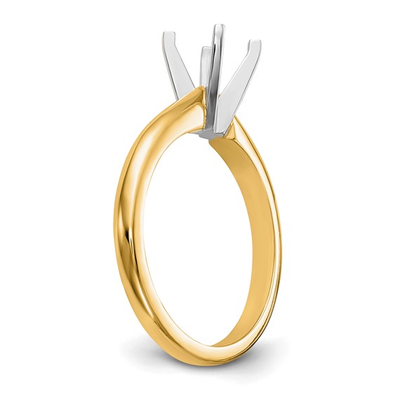 14kw Two-Tone 4 Prong 6.5mm Solita