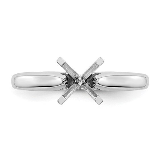 14k White Gold 1/8ct. Medium Weight Airline 4-Prong Mounting