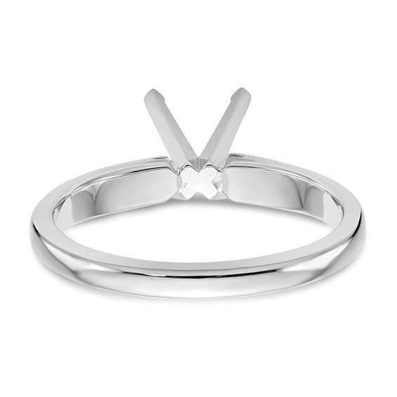 14k White Gold 1/8ct. Medium Weight Airline 4-Prong Mounting