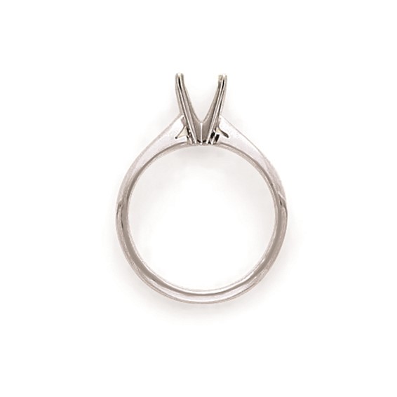 14k White Gold 1/3ct. Heavy-Wt Airline Half-Round 4-Prong Mounting