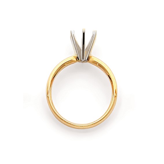 14k Two-Tone 1.25ct. Lightweight Low-Shoulder 6-Prong Mounting