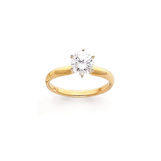 14k Two-Tone 1.25ct. Lightweight Low-Shoulder 6-Prong Mounting