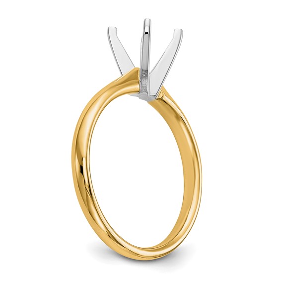 14k Two-Tone 1/4ct. Lightweight 4-Prong Solitaire Mounting