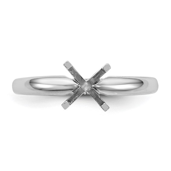 14k White Gold 1/4ct. Medium-Weight 4-Prong Solitaire Mounting