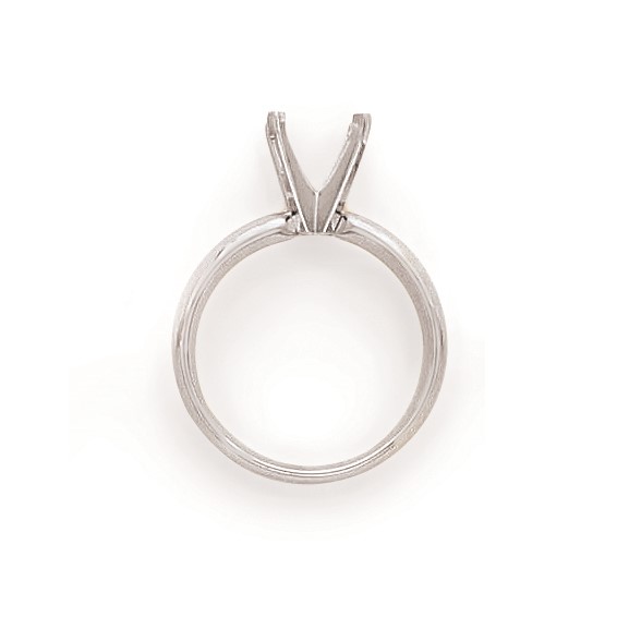 14k White Gold 5.5mm HeavyWt Pointed-Shoulder Princess Mounting