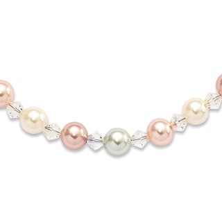 Kelly Waters Multicolored Simulated Pearl & Crystal Necklace
