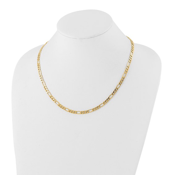 Kelly Waters Gold-plated 5mm Figaro 20 inch Chain Necklace