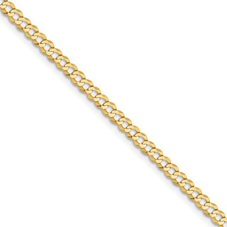 14k 3.1mm Lightweight Flat Cuban Chain (100 inch Spool)