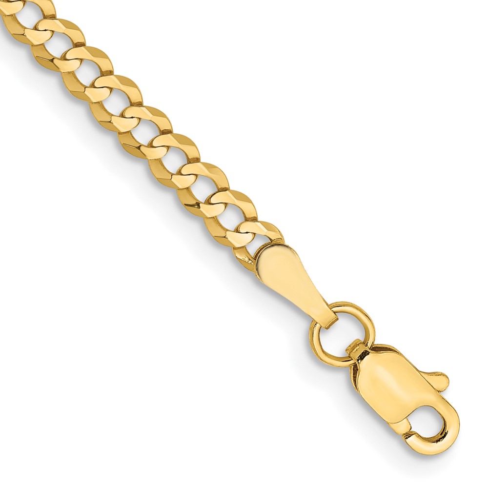 14k 3.1mm Lightweight Flat Cuban Chain (LCB080-9)