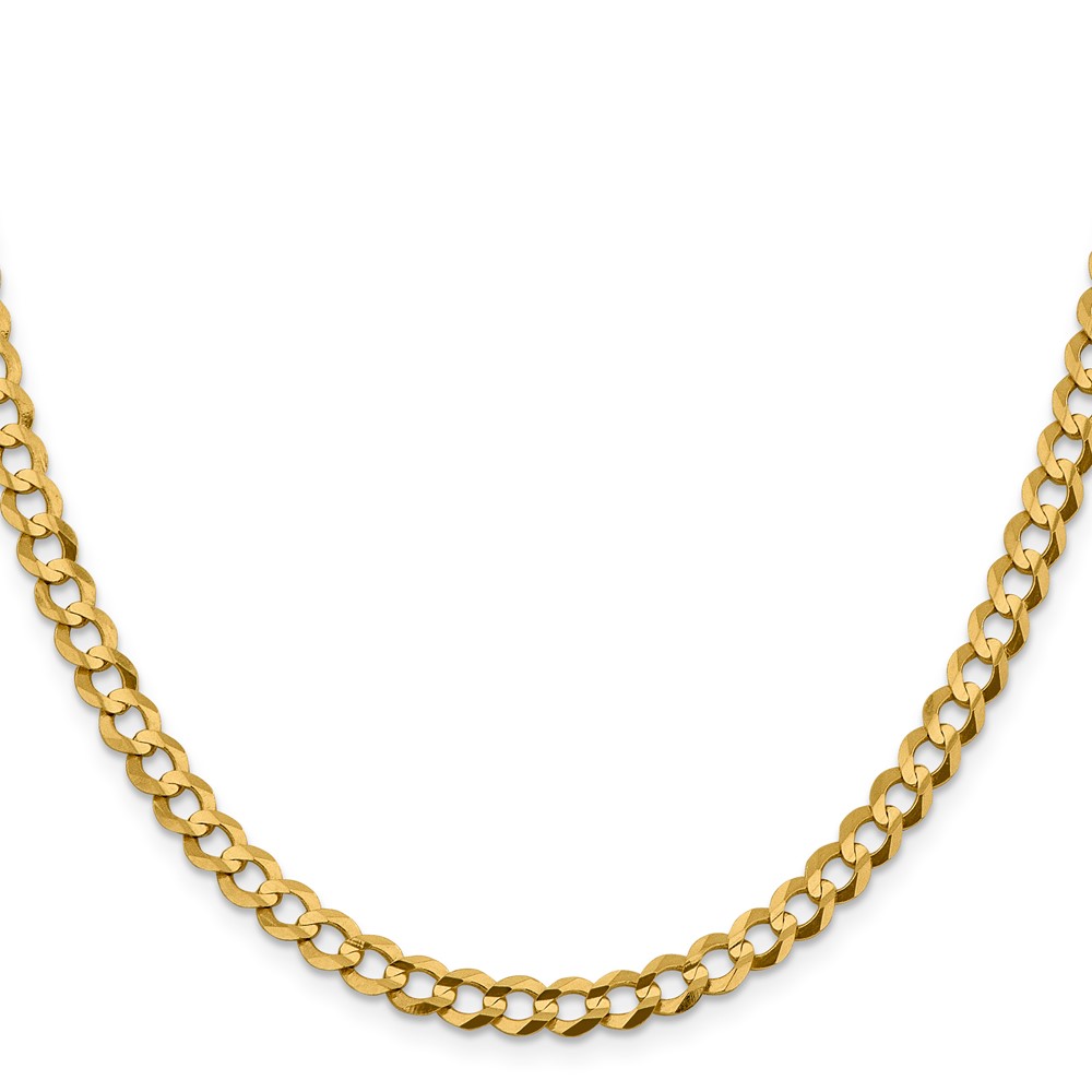 14K 18 inch 5.9mm Lightweight Flat Cuban with Lobster Clasp Chain (LCB150-18)
