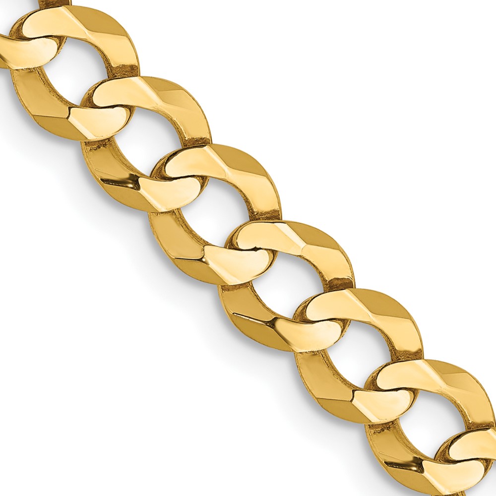 14K 18 inch 5.9mm Lightweight Flat Cuban with Lobster Clasp Chain (LCB150-18)