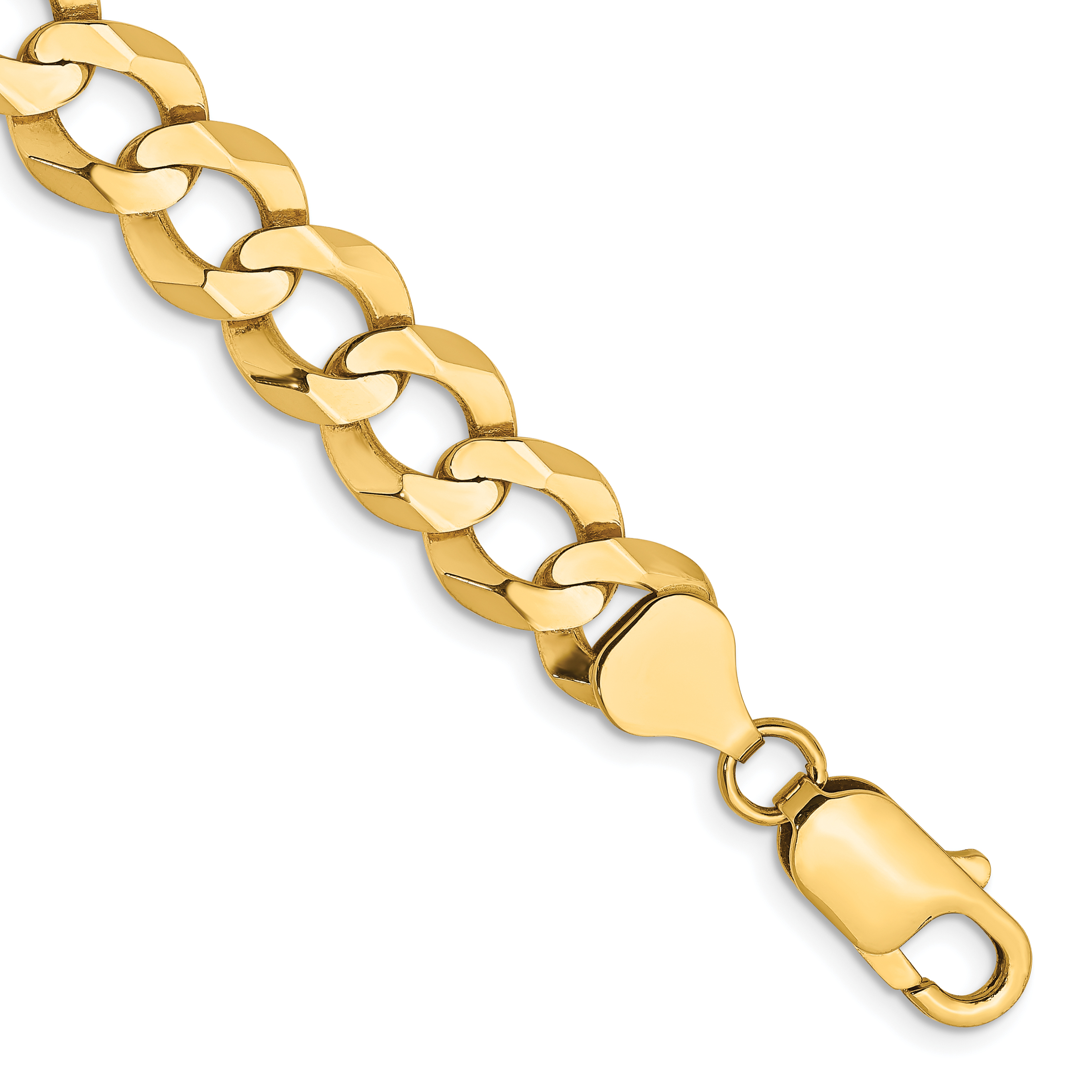 14k 9.4mm Lightweight Flat Cuban Chain (LCB250-9)