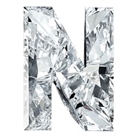 Lab Grown VS+ F+ 1.93ct 9mm Letter N Diamond view 1