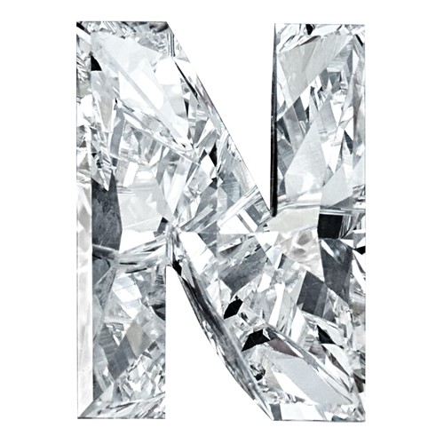 Lab Grown VS+ F+ 1.93ct 9mm Letter N Diamond