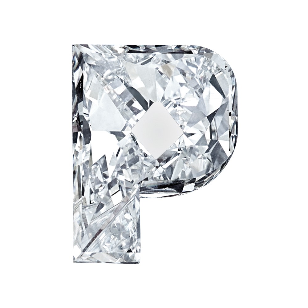 Lab Grown VS+ F+ 2.04ct 9mm Letter P Diamond