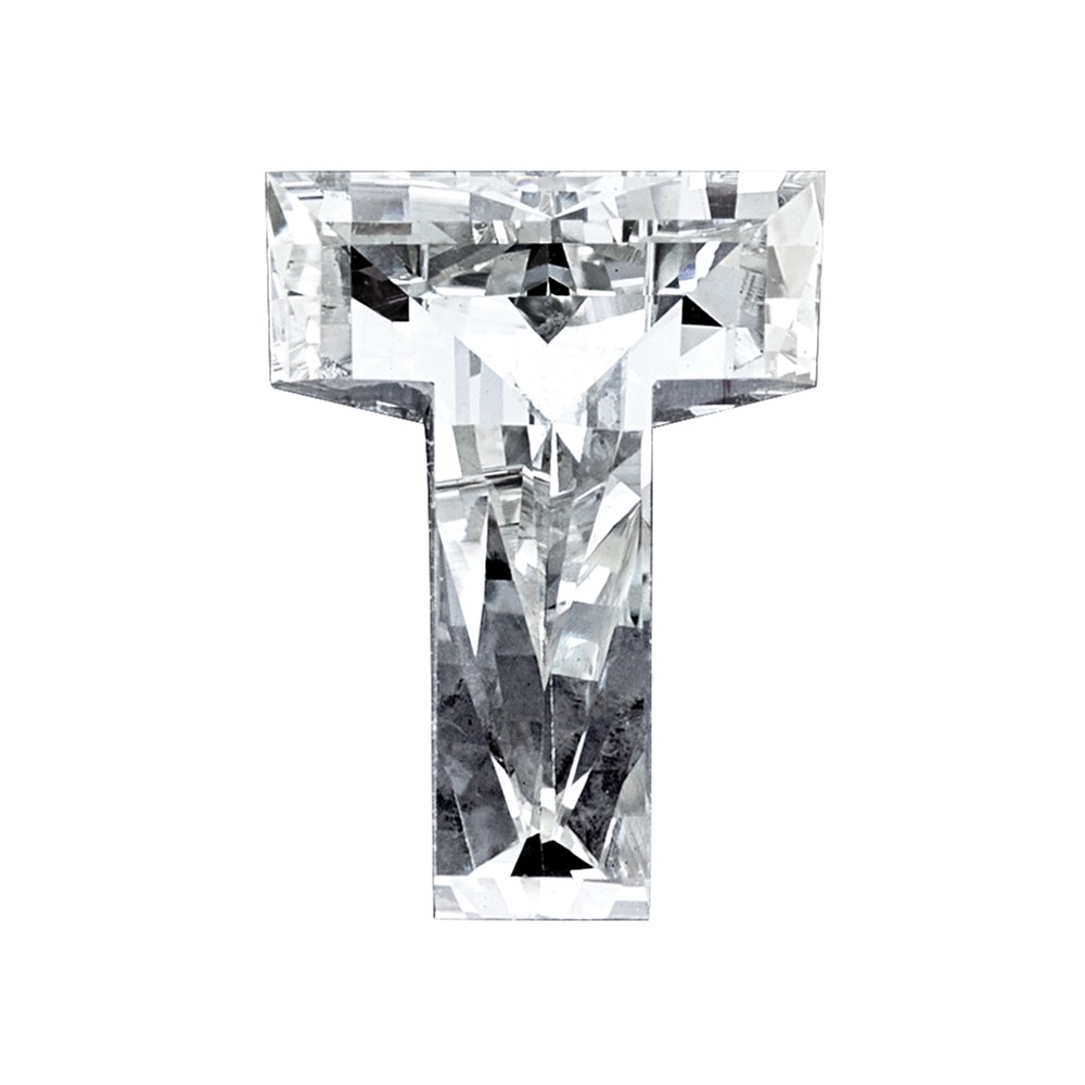 Lab Grown VS+ F+ 1.58ct 9mm Letter T Diamond