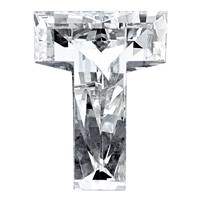 Lab Grown VS+ F+ 1.58ct 9mm Letter T Diamond view 1