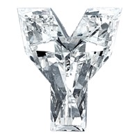Lab Grown VS+ F+ 1.7ct 7mm Letter Y Diamond view 1