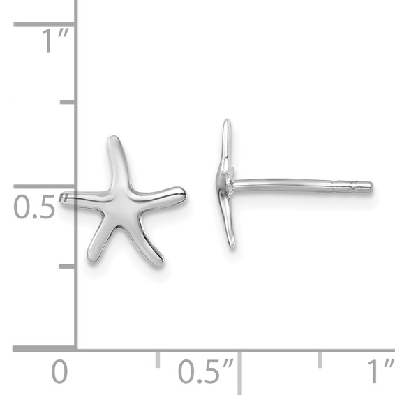Sterling Silver Small Pointed Star Fish Post Earring