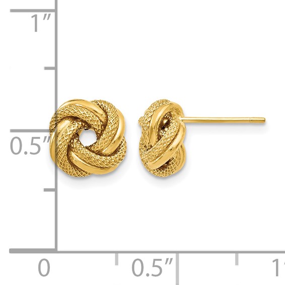 Leslie's 14K Polished D/C Love Knot Post Earrings