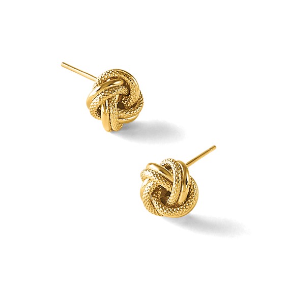 Leslie's 14K Polished D/C Love Knot Post Earrings