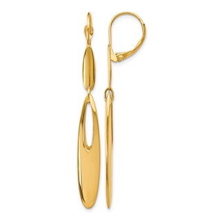 Leslie's 14K Polished Leverback Dangle Earrings