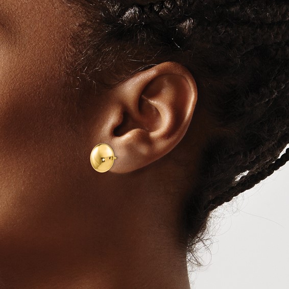 Leslie's 14K Polished Button Post Earrings