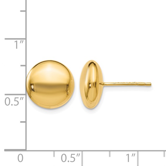 Leslie's 14K Polished Button Post Earrings