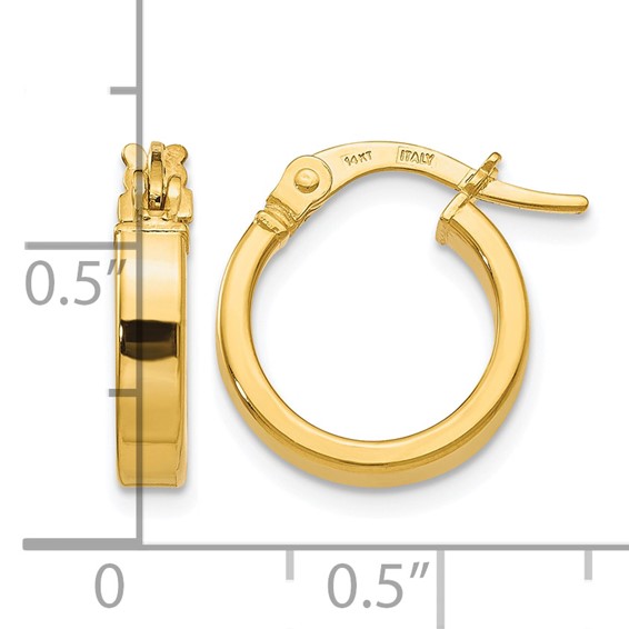 Leslie's Gold Polished Hoop Earrings