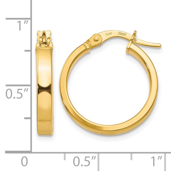 Leslie's Gold Polished Hoop Earrings