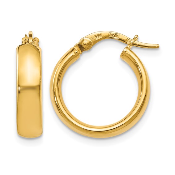 Leslie's Gold Polished Hoop Earrings