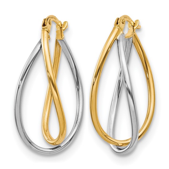 Leslie's Gold Polished Twist Hoop Earrings