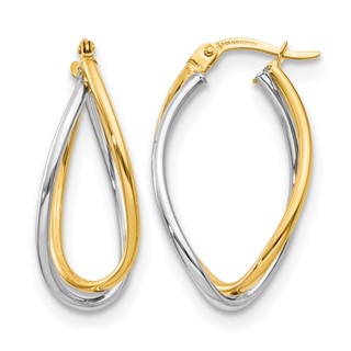 Leslie's Gold Polished Twist Hoop Earrings