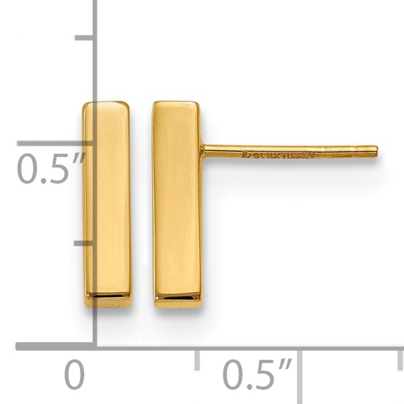 Leslie's Gold Polished Drop Earrings