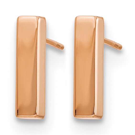 Leslie's 14K Rose Gold Polished Post Earrings