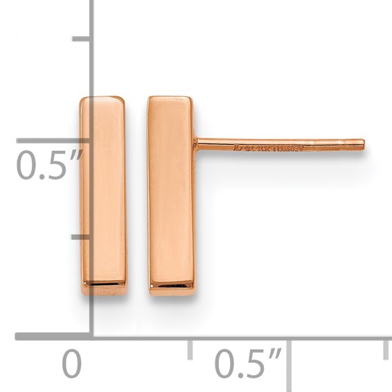 Leslie's 14K Rose Gold Polished Post Earrings