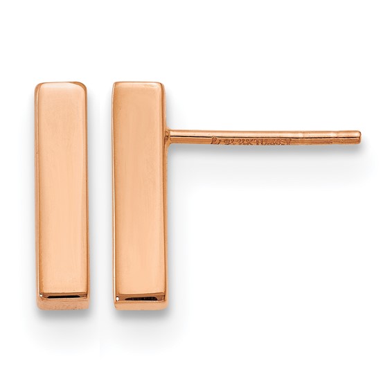 Leslie's 14K Rose Gold Polished Post Earrings
