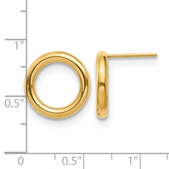 Leslie's 14K Polished Circle Post Earrings