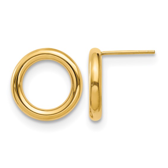 Leslie's 14K Polished Circle Post Earrings