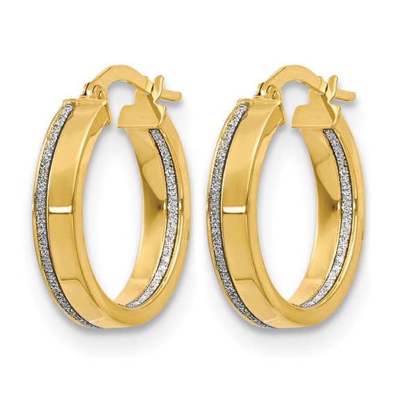 Leslie's Gold Polished Glimmer Hoop Earrings