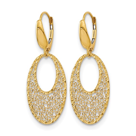 Leslie's Gold Polished Floral Dangle Earrings