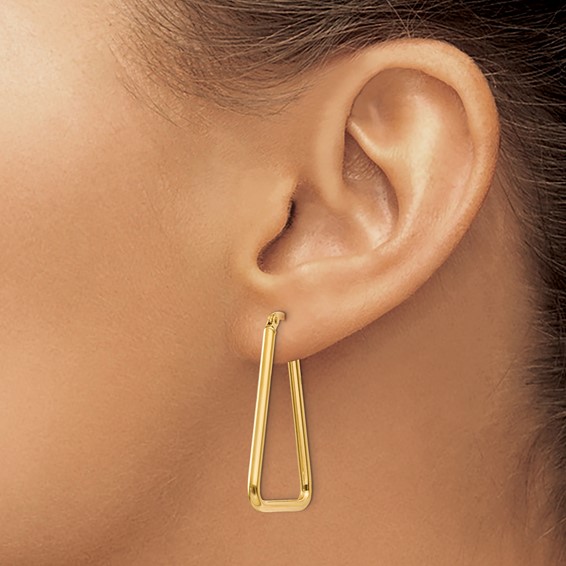 Leslie's Gold Polished Geometric Hoop Earrings